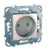 Schneider Electric SE Unica Беж Розетка 1-ая б/з с защитными шторками винт. зажим (MGU5.033.25ZD)