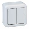 Legrand Quteo Бел Выключат 2-клавишный IP44 10А (782302)