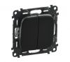 Legrand Valena ALLURE DIY Антрацит Выключатель 2-х клавишный 10А 250В (752915)