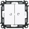 Legrand Valena LIFE DIY Белый выключатель 2-клавишный с подсветкой 10А 250В (752428)