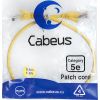 Cabeus PC-UTP-RJ45-Cat.5e-0.5m-YL-LSZH