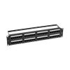 Патч-панель 19", 2U, 48 портов, RJ45, CAT 5e, UTP, с органайзерами, черная REXANT PRO (02-0032)