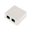 Рoзетка компьютерная внешняя, 2-порта RJ-45 (8P8C), UTP, CAT 6 REXANT (03-0136)