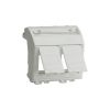 ДКС 76617B Адаптер для 2-х информационных разъемов Systimax, белый, 2мод