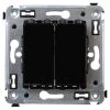 ДКС 4402104 Выключатель двухклавишный в стену, Avanti, черный квадрат ДКС 4402104 Выключатель двухклавишный в стену, Avanti, черный квадрат