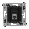 ДКС 4402363 Компьютерная розетка RJ-45 в стену, кат.5e одинарная экранированная, Avanti, черный квадрат