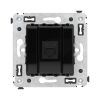 ДКС 4402663 Компьютерная розетка RJ-45 без шторки в стену, кат.5е одинарная, Avanti, черный квадрат