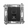 ДКС 4412293 Компьютерная розетка RJ-45 в стену, кат.6 одинарная, Avanti, черный матовый