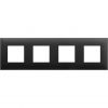 ДКС 4412908 Рамка 4 поста (8 мод.), Avanti, черный матовый ДКС 4412908 Рамка 4 поста (8 мод.), Avanti, черный матовый