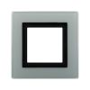 ДКС 4404822 Рамка из натурального стекла 1 пост (2 мод.), Avanti, светло-серая