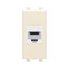 ДКС 4405661 Компьютерная розетка RJ-45 без шторки модульная, кат.5е, Avanti, ванильная дымка, 1 модуль