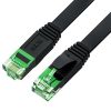 GCR Патч-корд LSZH PROF плоский прямой 1.5m, UTP медь кат.6, черный, 30 AWG, ethernet high speed 10 Гбит/с, RJ45, T568B  GCR-53056