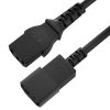 GCR Кабель питания удлинитель черный, 2.0m, С13 - С14, 3*0,75mm, медь GCR-54329