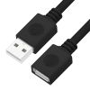 GCR Удлинитель 1.5m USB AM/AF, черный, 28/24 AWG GCR-UEC6M-BB2S-1.5m