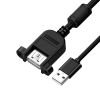 GCR Удлинитель PROF 1.0m USB 2.0 AM /AF крепление под винт, черный, ферритовое кольцо, экран, армирование, заземление GCR-52446 GCR Удлинитель PROF 1.0m USB 2.0 AM /AF крепление под винт, черный, ферритовое кольцо, экран, армирование, заземление GCR-52446