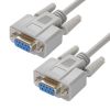 GCR Кабель 4.0m RS-232, 9F/9F Premium серый 30 AWG GCR-DB9CF2F-4m