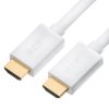 GCR Кабель PROF 0.3m HDMI 2.0, Ultra HD, 4K 60Hz / 5K*30Hz, HDR 4:4:4, 3D, AUDIO, 18.0 Гбит/с, белый, 2 X экран, армирование GCR-HM761-0.3m