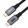 GCR Кабель USB4 Type-C, 1.0m, черный, 100W, 40Gbps, 8K60Hz GCR-54619