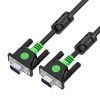 GCR Кабель PROF SVGA 5.0m чёрный, позолоченные контакты, ферритовые кольца, OD8.0mm, 15M / 15M, 28/28 AWG, двойной экран  GCR-51862
