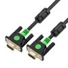 GCR Кабель PROF Premium SVGA 7.0m чёрный, GOLD, ферритовые кольца, OD8.0mm, 15M / 15M, 28/28 AWG, двойной экран  GCR-VM2VM2-7.0m