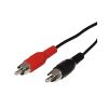 Шнур 2 RCA - 2 RCA, 5м, черный REXANT 17-0106