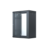 Шкаф телекоммуникационный настенный разборный со съемными боковыми стенками 19”,15U(600x450), ШТ-НСрМ-15U-600-450-С-Ч дверь стекло черный 130411-02751