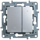 - Legrand Etika Алюм Светорегулятор нажимной, 400Вт 672418