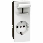  - Legrand Mosaic Розетка 2К+З н.ст. 45° (077245)