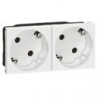  - Legrand Mosaic Розетка 2Х2К+З н.ст. 45° (077252)