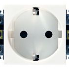  - Legrand Mosaic Розетка с/з 1-ая 2М для кабель-каналов, проходные клеммы (077601)