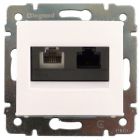  - Legrand Valena Бел Розетка двойная комп.(RJ45) 1-ая 5 кат UTP + ТЛФ 1-ая (RJ11) (770080)