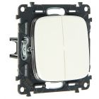  - Legrand Valena ALLURE DIY Белый выключатель 2-х клавишный 10А 250В (752705)