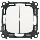  - Legrand Valena ALLURE DIY Белый переключатель 2-клавишный 10А 250В (752708)
