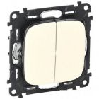  - Legrand Valena ALLURE DIY Слоновая кость Выключатель 2-х клавишный 10А 250В (752805)
