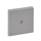  - Legrand Valena LIFE Алюминий клавиша 1-ая с подсветкой/индикацией (голубая линза в центре) (755102)