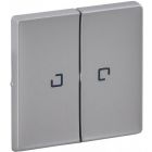  - Legrand Valena LIFE Алюминий клавиша 2-ая с подсветкой/индикацией (755222)