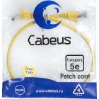  - Cabeus PC-UTP-RJ45-Cat.5e-0.5m-YL-LSZH
