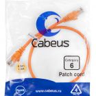 Cabeus PC-UTP-RJ45-Cat.6-0.5m-OR - Cabeus PC-UTP-RJ45-Cat.6-0.5m-OR