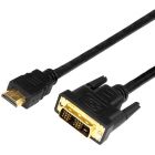  - Шнур REXANT HDMI - DVI-D с фильтрами, длина 2 метра (GOLD) (PE пакет) (17-6304)