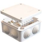 Коробка распределительная ОП 105х105х56мм IP54 с клемм. 7 выходов 4 гермоввода 10А 12 контактов крышка на винтах бел. Epplast 110043 - Коробка распределительная ОП 105х105х56мм IP54 с клемм. 7 выходов 4 гермоввода 10А 12 контактов крышка на винтах бел. Epplast 110043