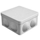 Коробка распределительная ОП 105х105х56мм IP54 7 выходов 4 гермоввода крышка защелкивающаяся сер. Epplast 100012 - Коробка распределительная ОП 105х105х56мм IP54 7 выходов 4 гермоввода крышка защелкивающаяся сер. Epplast 100012