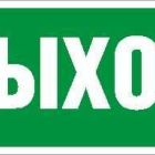  - Наклейка "Выход" ПЭУ 010 (260х130) PC-M MIZAR STANDARD (уп.2шт) СТ 2502002850