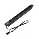 Блок распределения питания для 19" шкафов, горизонтальный, 9 розеток СЕЕ 7/4, 10A, без выкл, алюм корп, шнур 2м, вилка C14 REXANT (04-0305-1) - Блок распределения питания для 19" шкафов, горизонтальный, 9 розеток СЕЕ 7/4, 10A, без выкл, алюм корп, шнур 2м, вилка C14 REXANT (04-0305-1)