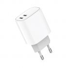 Сетевое зарядное устройство с двумя портами USB-C + USB-C, 20Вт REXANT (18-2210) - Сетевое зарядное устройство с двумя портами USB-C + USB-C, 20Вт REXANT (18-2210)