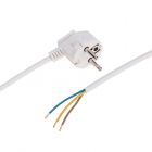  - Шнур электрический с вилкой ПВС 3х0,75 мм² 3м белый REXANT (11-1310)