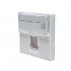  - SUPRLAN Лицевая панель 1 порт (45х45, Keystone, шторка, откидное маркировочное окно) 10-0301