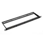  - SUPRLAN Модульная патч-панель высокой плотности для Keystone Jack 19", под 24 модуля, UTP, 0,5U 10-0421