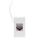  - ДКС 45078 Ком.роз. RJ45 кат.6A, 8P8C, Viva, белая, 1мод