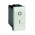  - ДКС 75121SL Двухполюсный выключатель с подсветкой, слоновая кость, 1мод.