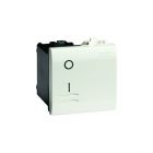  - ДКС 77122NL Двухполюсный выключатель с подсветкой, черный, 2мод.